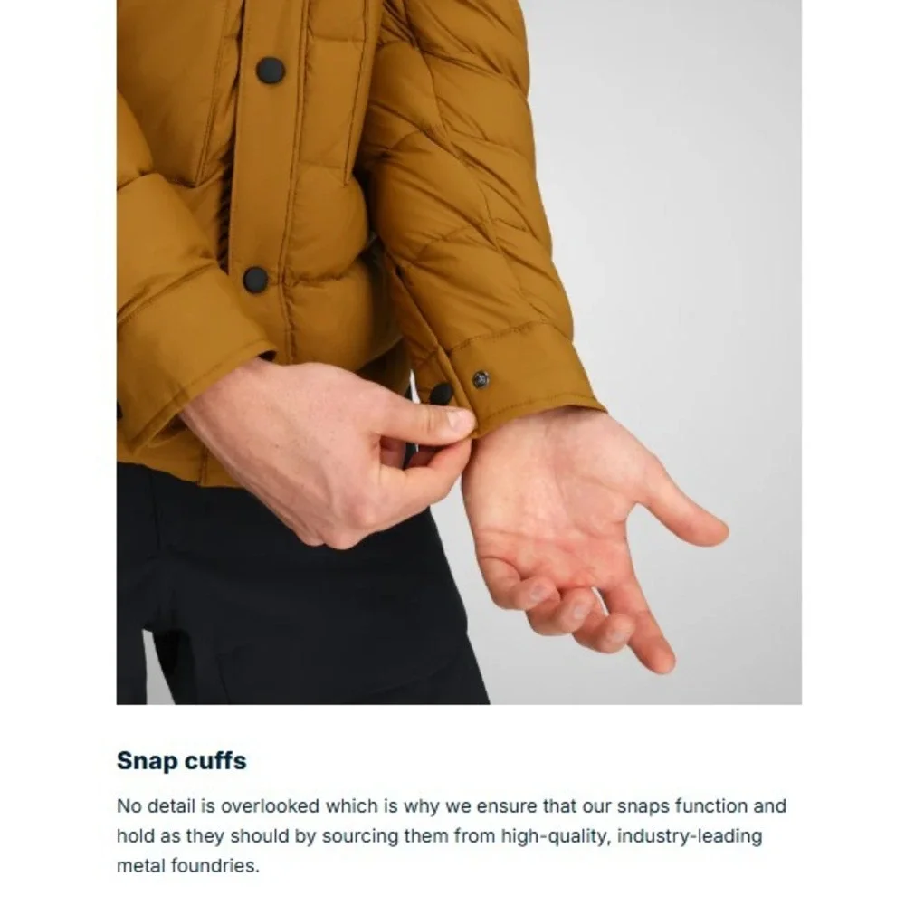 Obermeyer® (Men's LARGE) Explorer™ Down Shirt Jacket in Cement - $249